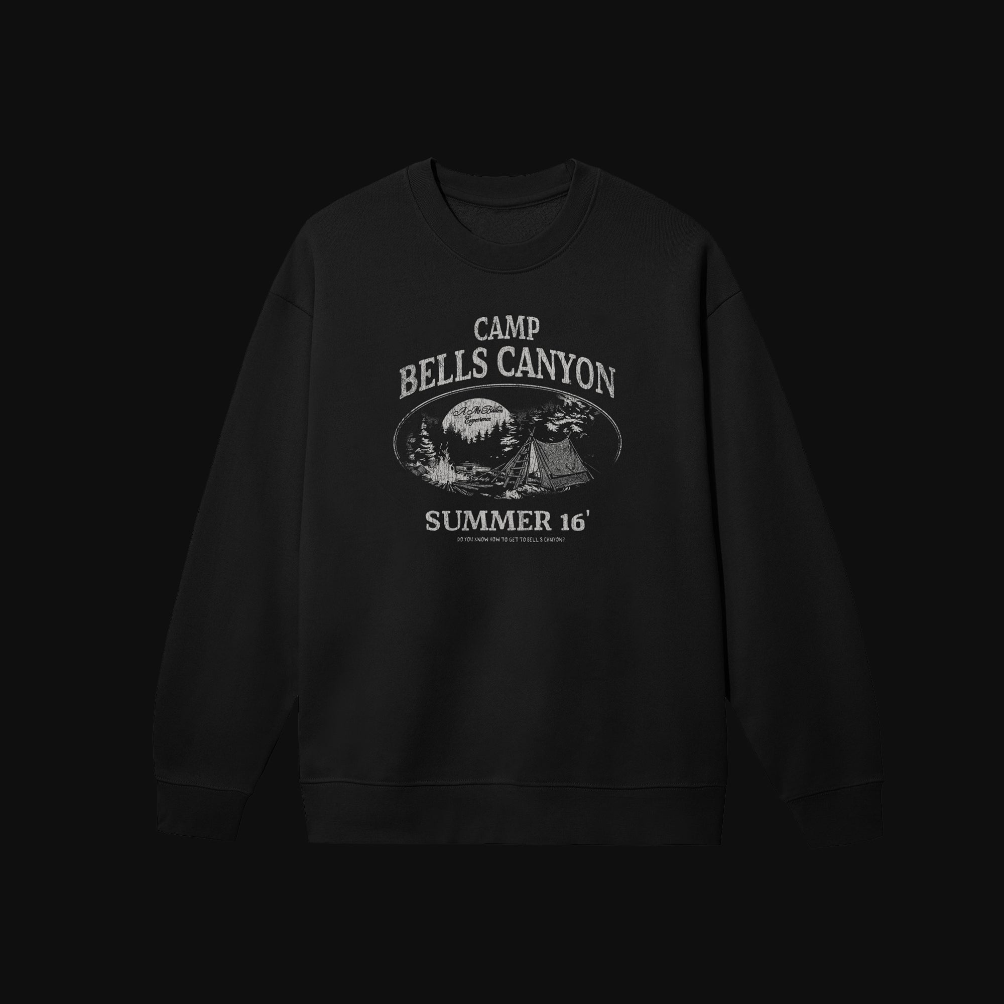 Bells Canyon Black Crewneck